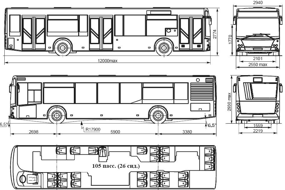 маз 203 обзор автобуса и характеристики